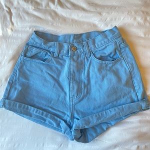 Brandy Melville Blue High Waisted Shorts